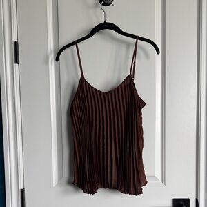 Banana Republic Brown Pleated Camisole